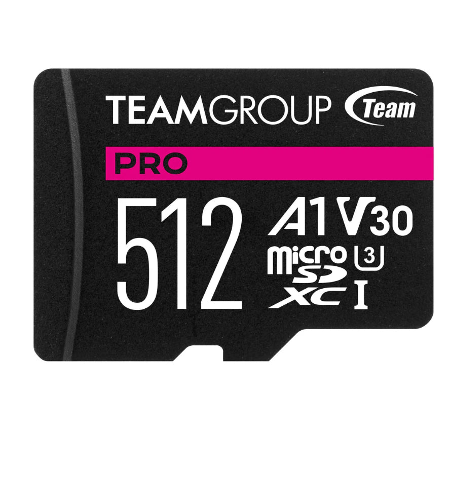 TEAMGROUP PRO A1 512GB Micro SDXC UHS-I U3 V30 128/ 256GB TEAMGROUP PRO A1 512GB Micro SDXC UHS-I U3 V30 128/ 256GB